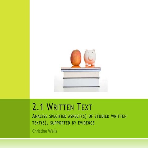 2.1 Written Text