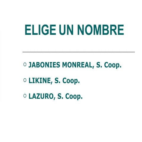 Elección del nombre