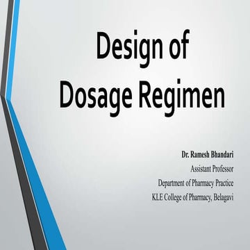 Design of Dosage form