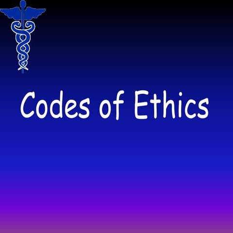 codes of ethics