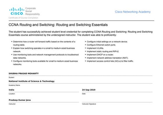 CCNA Routing and Switching Essentials | PPT
