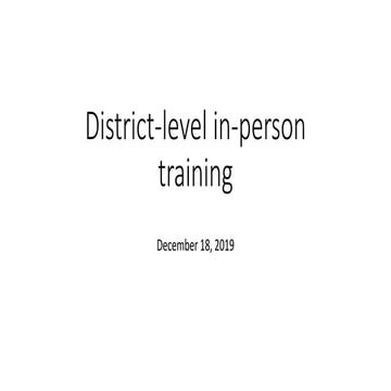 Group presentation on "In-person training course"