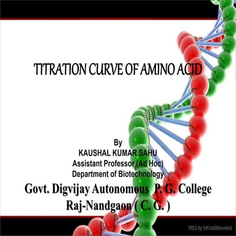 Titration curve of amino acid by KK Sahu sir