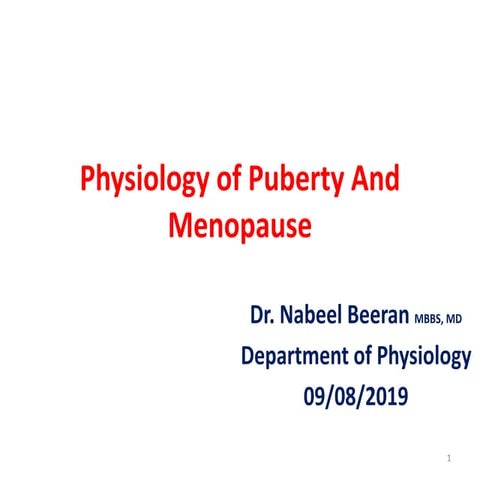 Puberty & Menopause