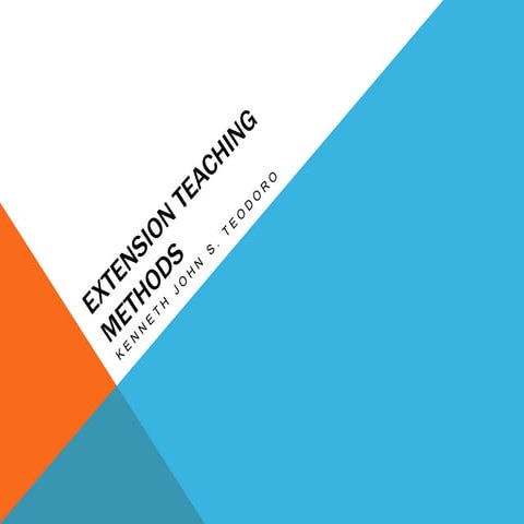 Extension Teaching Methods | PPT