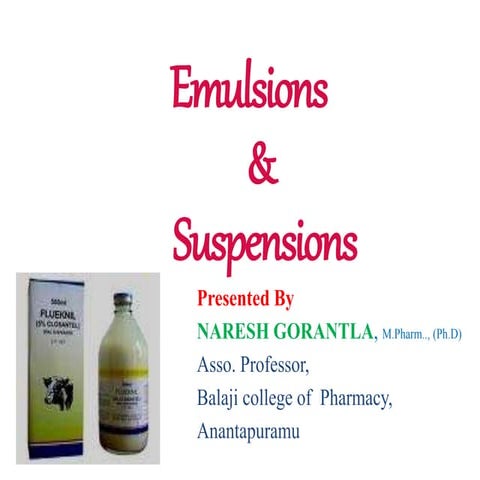 2. emulsions and suspensions   naresh