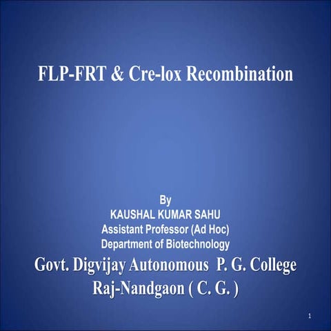 Recombinase cre lox and flp-frt