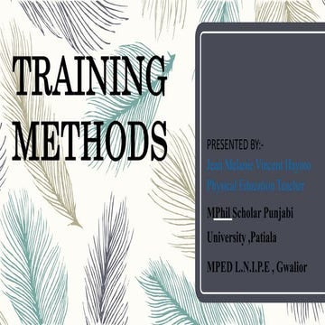 Training methods