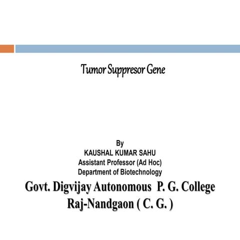 tumor suppresor genes