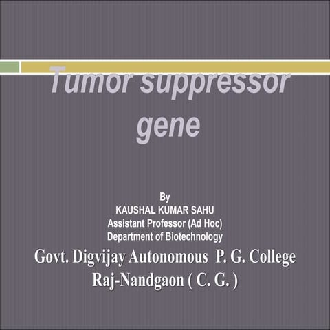tumor suppressor gene by