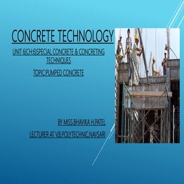 Transportation of Concrete - Notes for Civil engineering Students | PPT