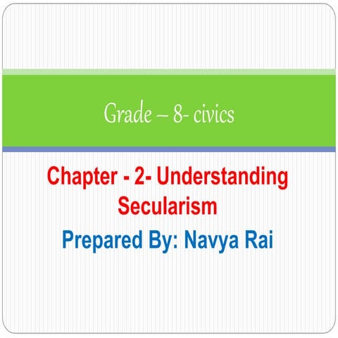 8th std Social Science Chapter 2.  Understanding Secularism