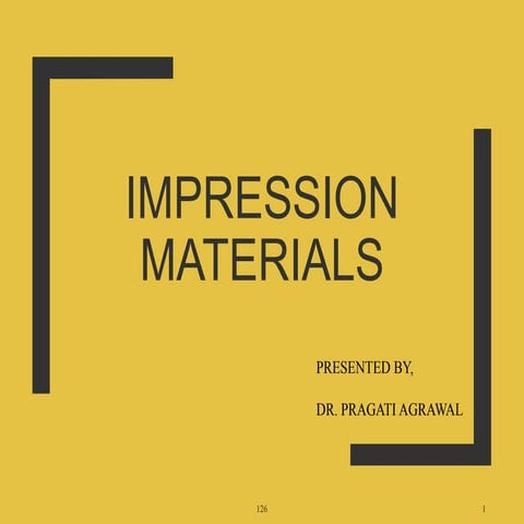 impression materials and recent advances
