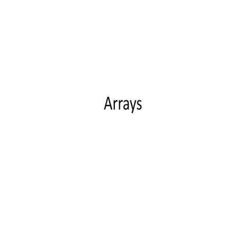 2. Array in Data Structure | PPT