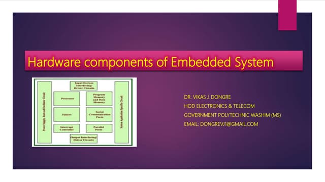 2. block diagram and components of embedded system