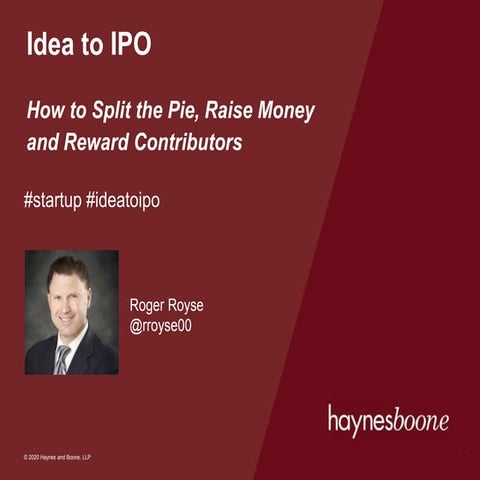 How to Split the Pie, Raise Money and Reward Contributors