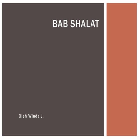 Materi tentang Shalat