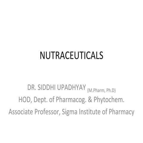 Nutraceuticals