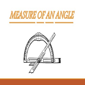 2. measure of an angle