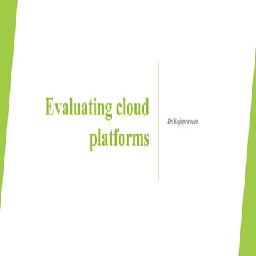 2.evaluating cloud platforms