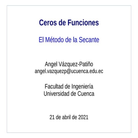 Método de la secante