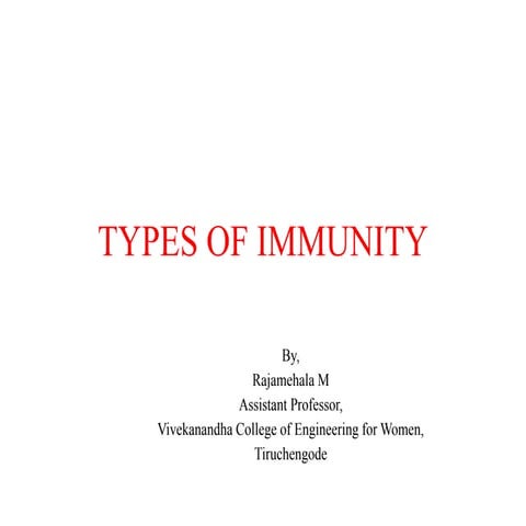 TYPES OF IMMUNITY