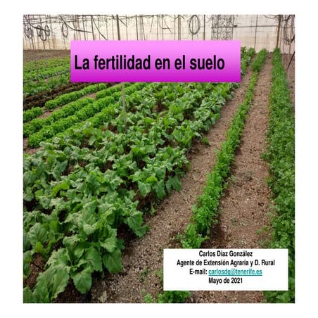 La fertilidad en el suelo