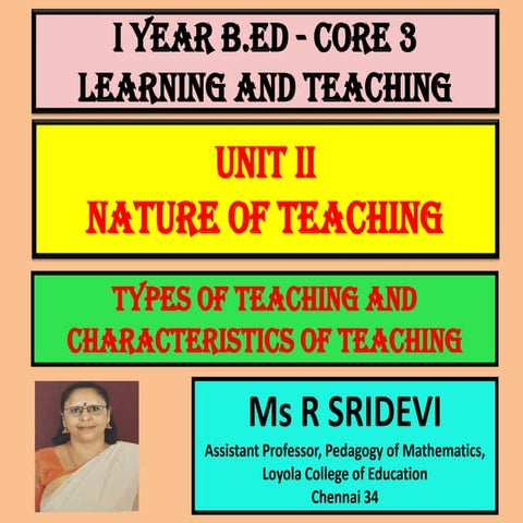 2. core 3 types of teaching and characteristics of teaching
