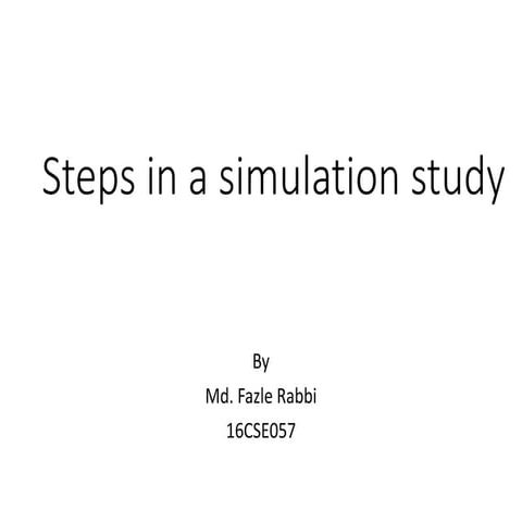 2. steps in a simulation study 