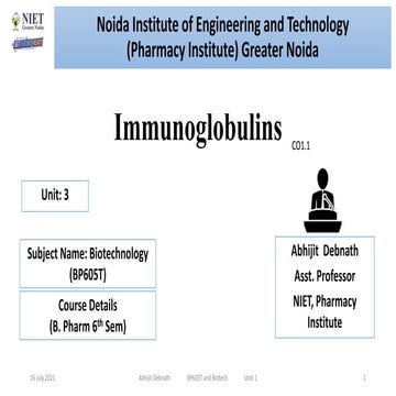 Structure of Immunoglobulins