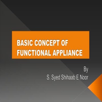 basic concept of functional appliances