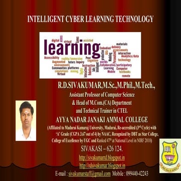 Intelligent Cyber Learning Technology - R.D.Sivakumar