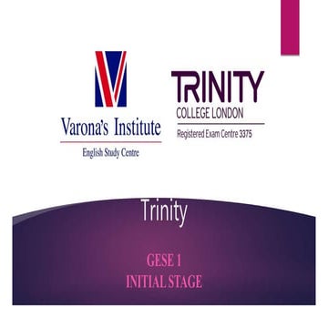2.  TRINITY GESE  1 - LESSON PLANS