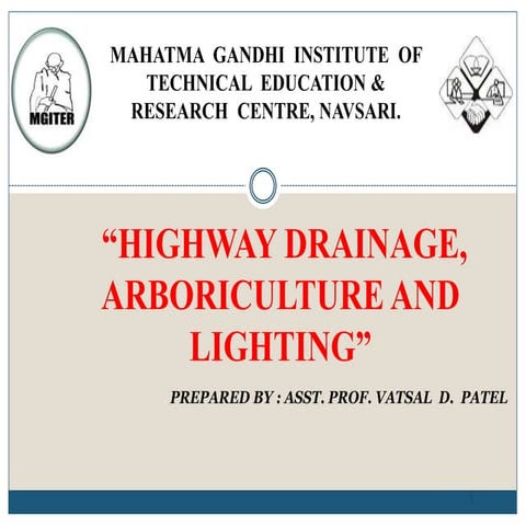 2.6 HIGHWAY TRANSPORTATION : HIGHWAY DRAINAGE, ARBORICULTURE AND LIGHTING (TR...