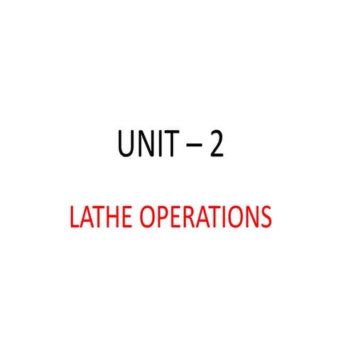 lathe operations