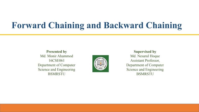 2. forward chaining and backward chaining