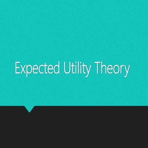 Expected utility theory