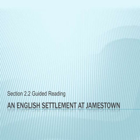 Jamestown and New England