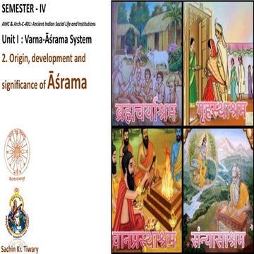Origin, development and significance of Ashram