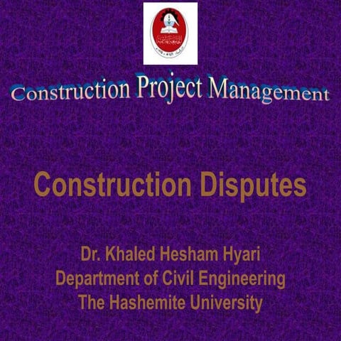 2 Construction Disputes Ppt