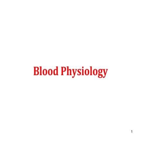 2. blood physiology