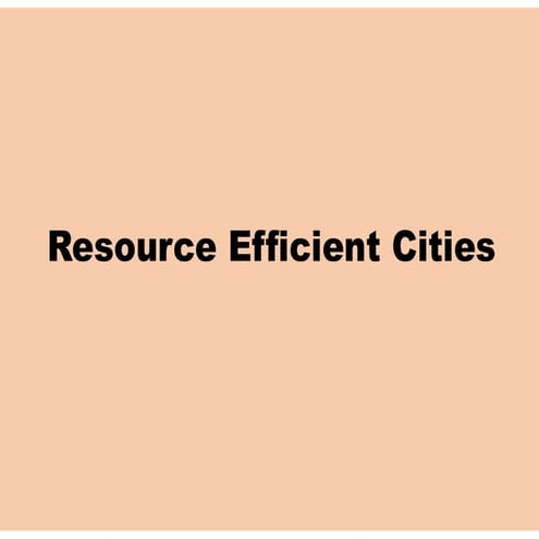 Resource Efficient Cities