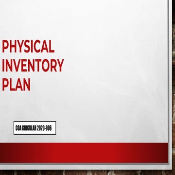 Property Inventory Plan