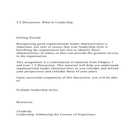 2.2 Discussion What Is LeadershipGetting StartedR.docx