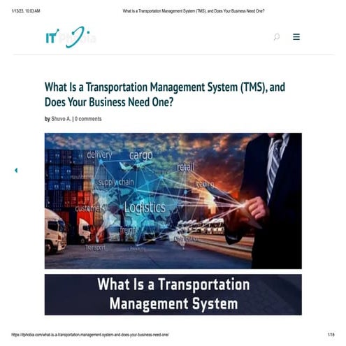 2.What Is a Transportation Management System (TMS), and Does Your Business Ne...
