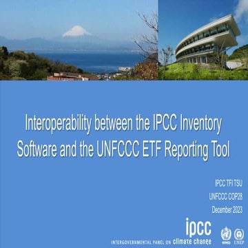Interoperability between the IPCC Inventory Software and the UNFCCC ETF ...