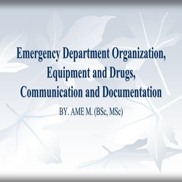Emergency department planning and design | DOC