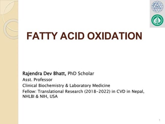 Fatty acid oxidation for MBBS, Lab. Med. BDS.pptx