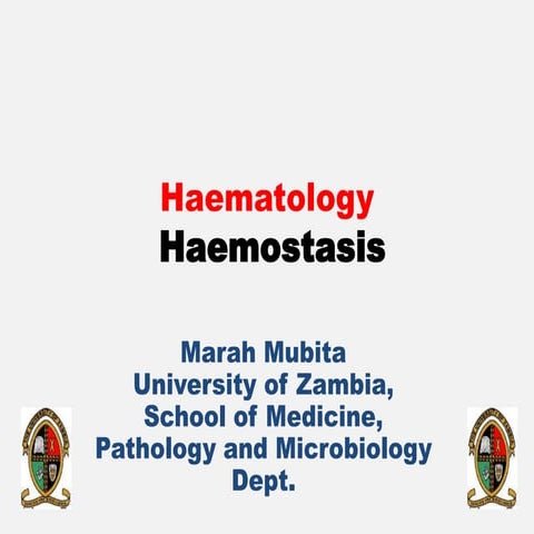 Haemostasis notes for medical students fourth year