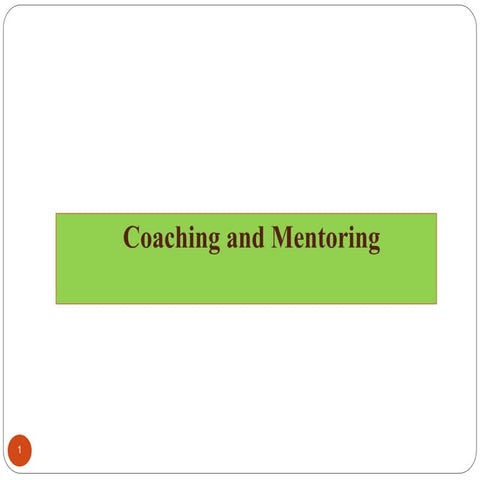 2. Coaching and Mentoring training material